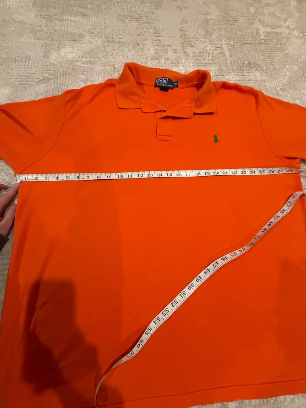 Polo Ralph Lauren Orange Polo Shirt Mens 2XB Big Classic Fit Short Sleeve